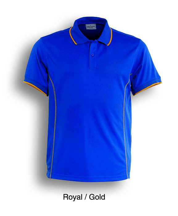 ROYAL GOLD, Polo Shirt, UPF: excellent protection, 160gsm, 100% breezeway polyester fabric,  Breathable, Draws Sweat from Body, Quick Dry